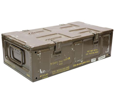 metal ammo boxes large|military surplus wood ammo box.